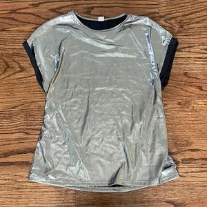 Metallic Flowy Shirt